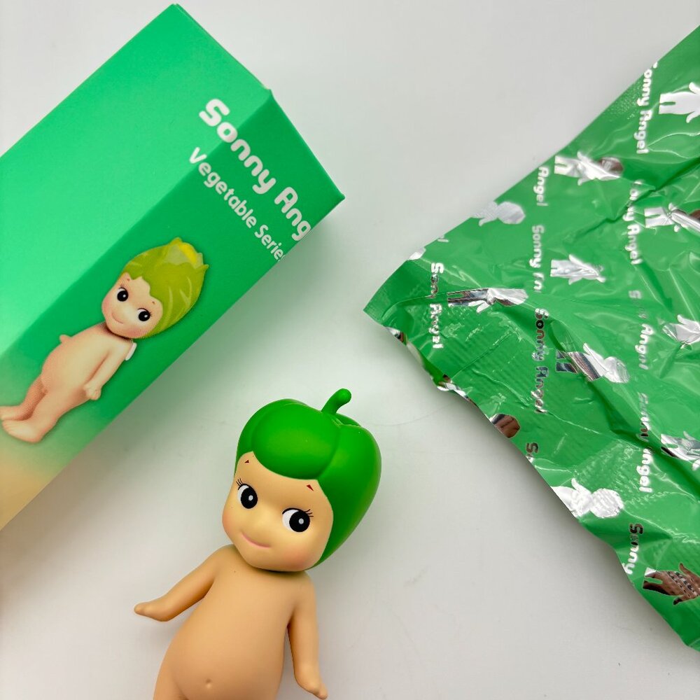 Authentic Sonny Angel Vegetable Series Blind Box Mini Figure Toy, Green Pepper